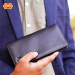 Double gadget long wallet black male-1 - Image 5
