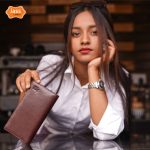 Double gadget long wallet chocolate-1 - Image 3