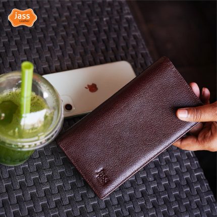 Double gadget long wallet chocolate male-01