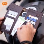 Double gadget long wallet chocolate male-01 - Image 4